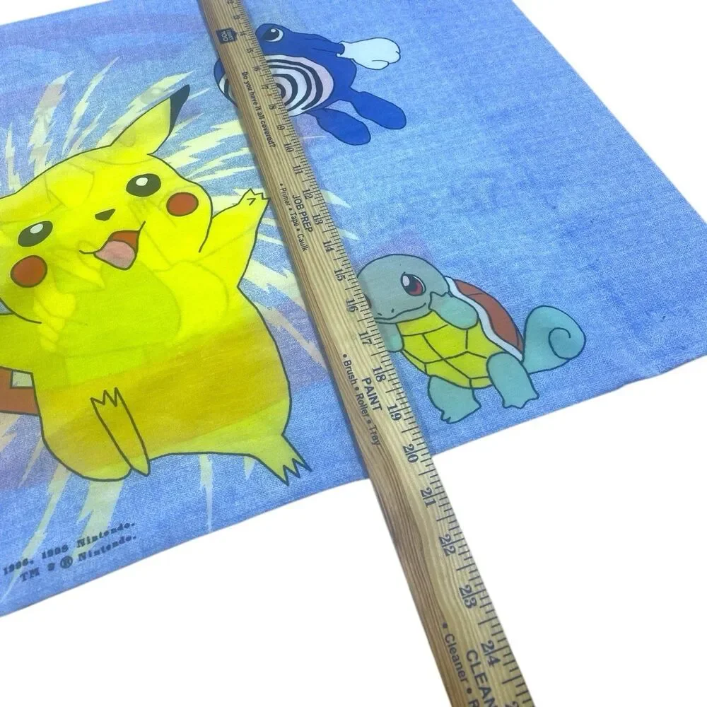 Vintage Nintendo Pokémon‎ Pikachu Ash Ketchum Pillowcase 1995 1996 1998 Blue